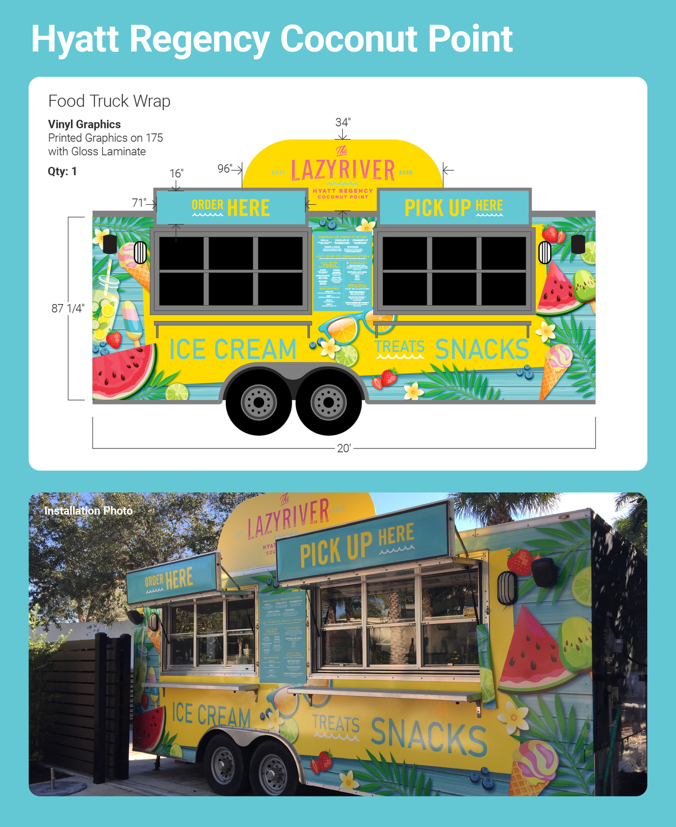 Hyatt Regency Coconut Point Ice Cream Truck Wrap Hyatt Regency Coconut Point Ice Cream Truck Wrap Design and Photo