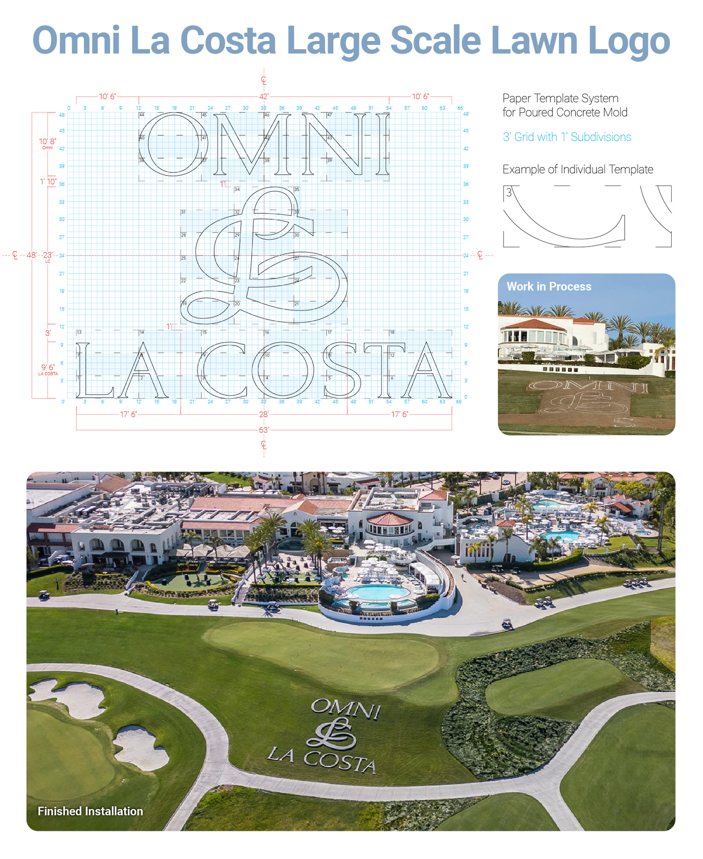 Omni La Costa Large Scale Lawn Logo Omni La Costa Large Scale Poured Concrete Logo