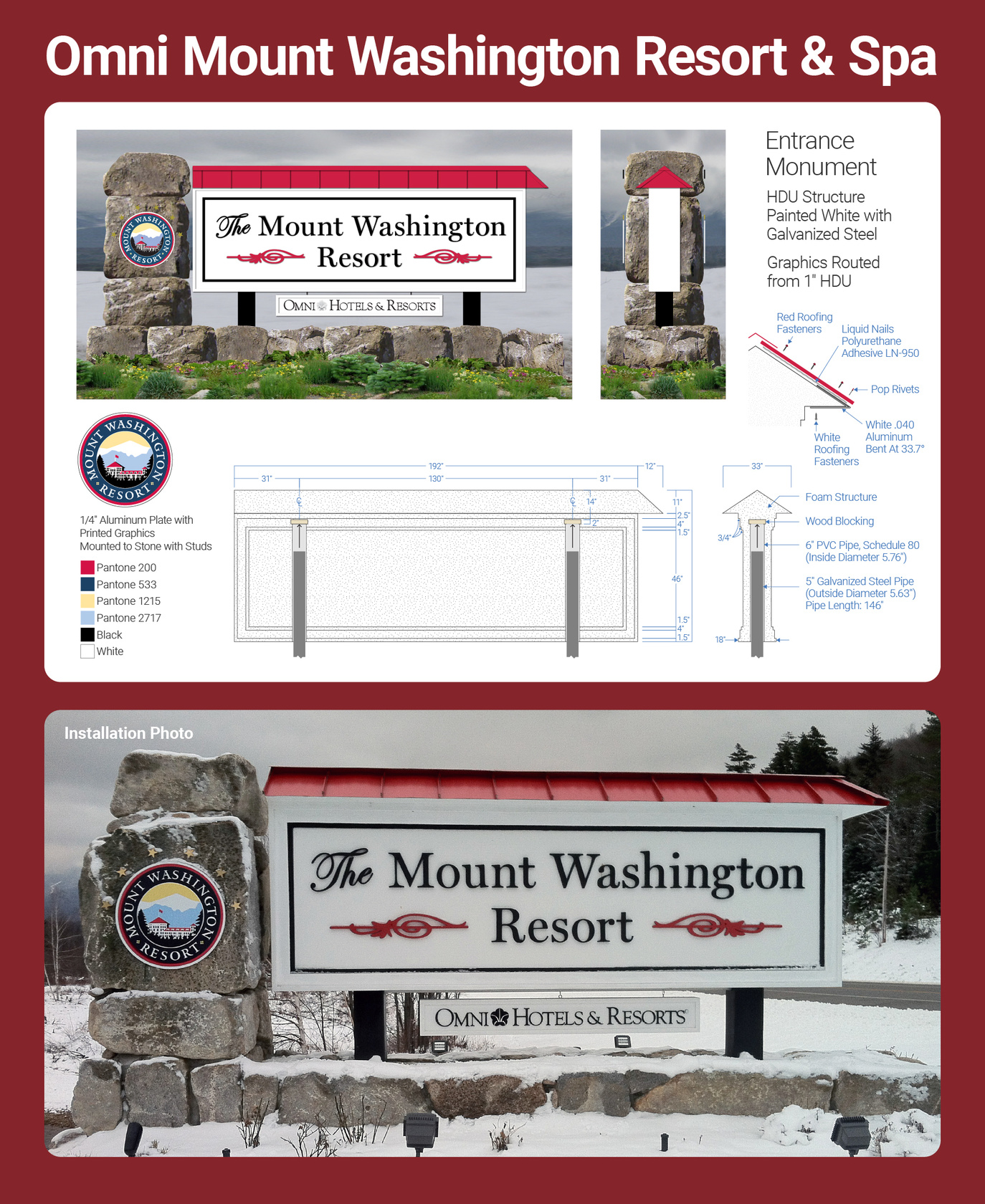 Omni Mount Washington Resort & Spa Omni Mount Washington Resort & Spa Entrance Monument Designs and Photo