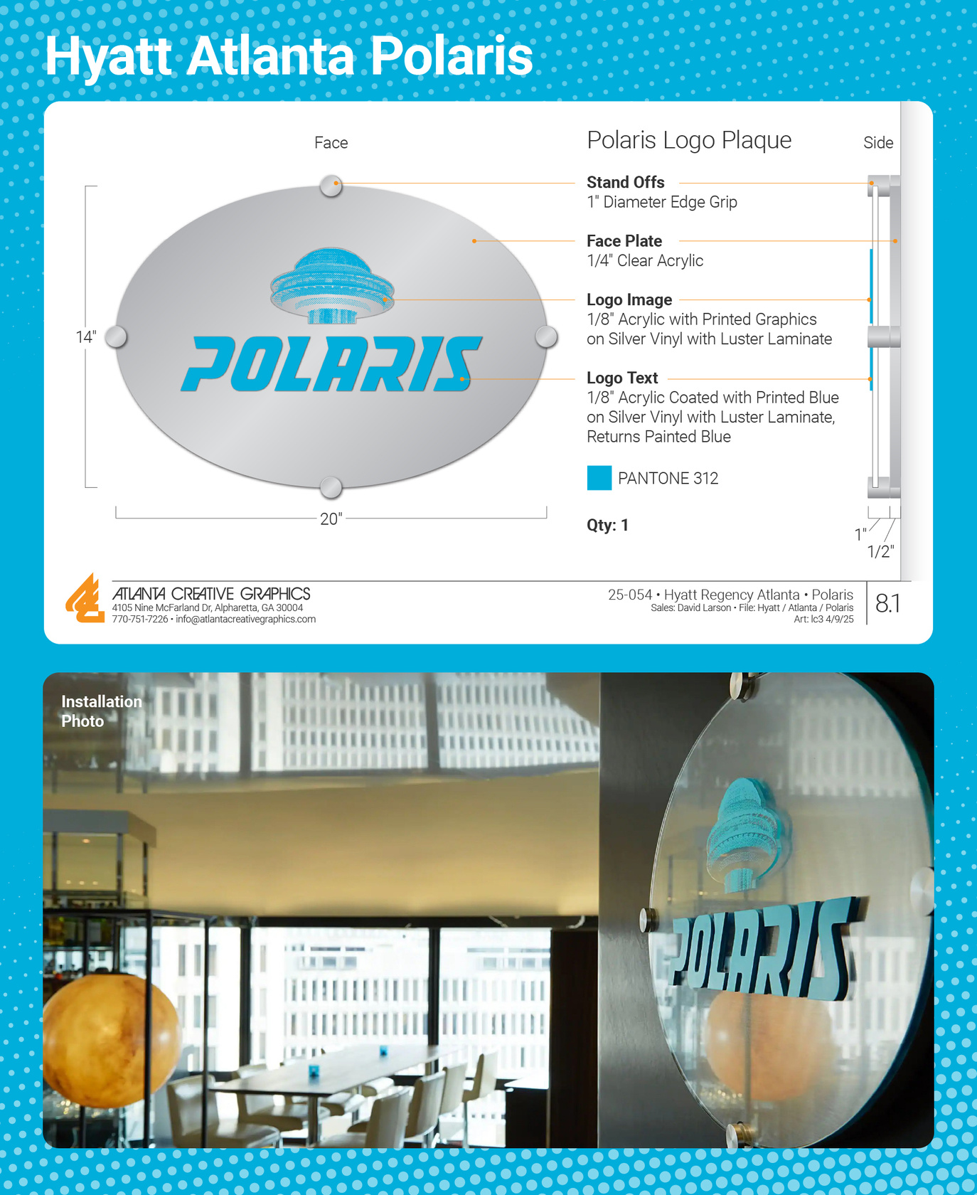 Hyatt Regency Atlanta Polaris Hyatt Regency Atlanta Polaris Logo Plaque Design and Photo