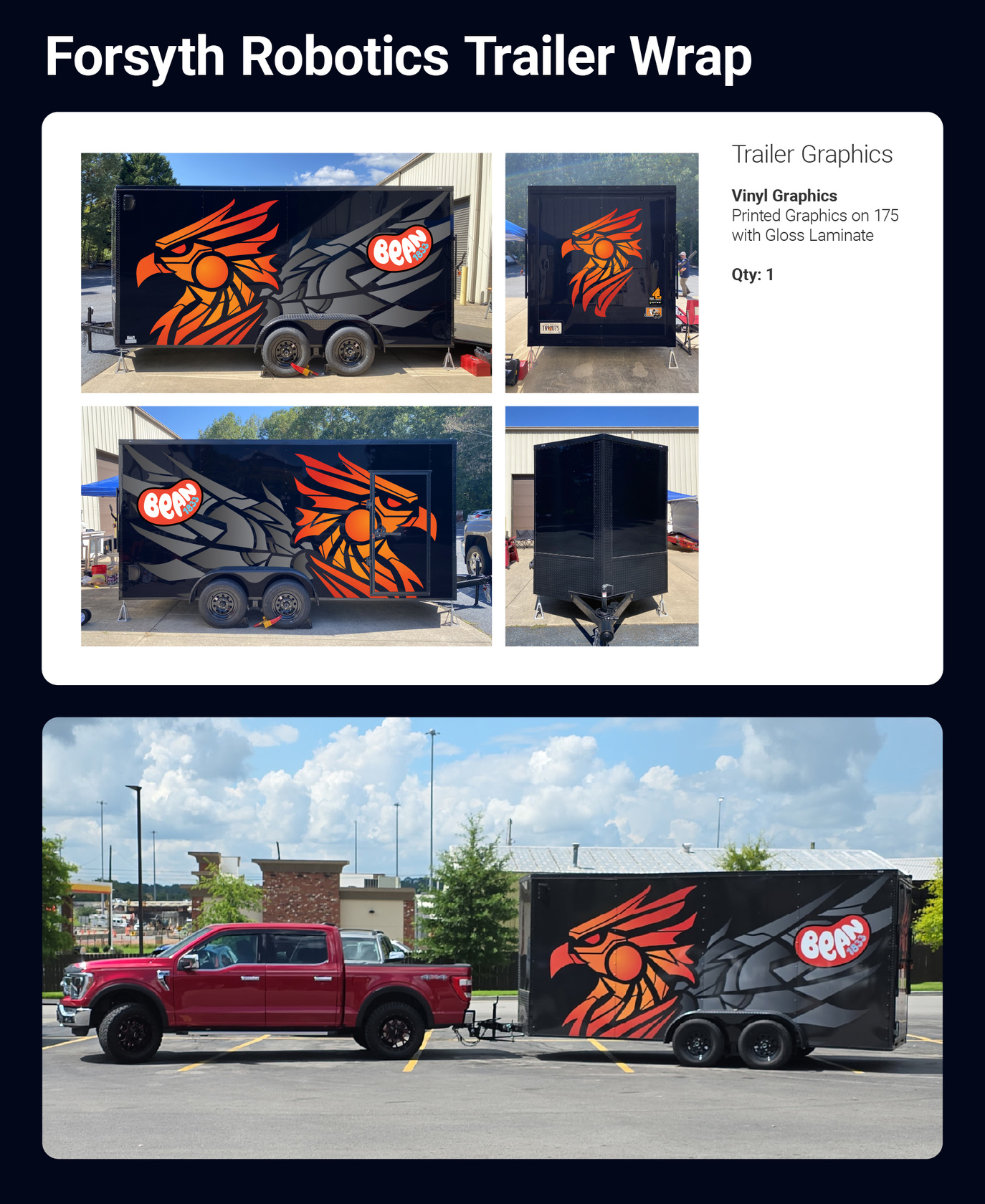 Forsyth Robotics Trailer Wrap Forsyth Robotics Trailer Wrap Design and Photo