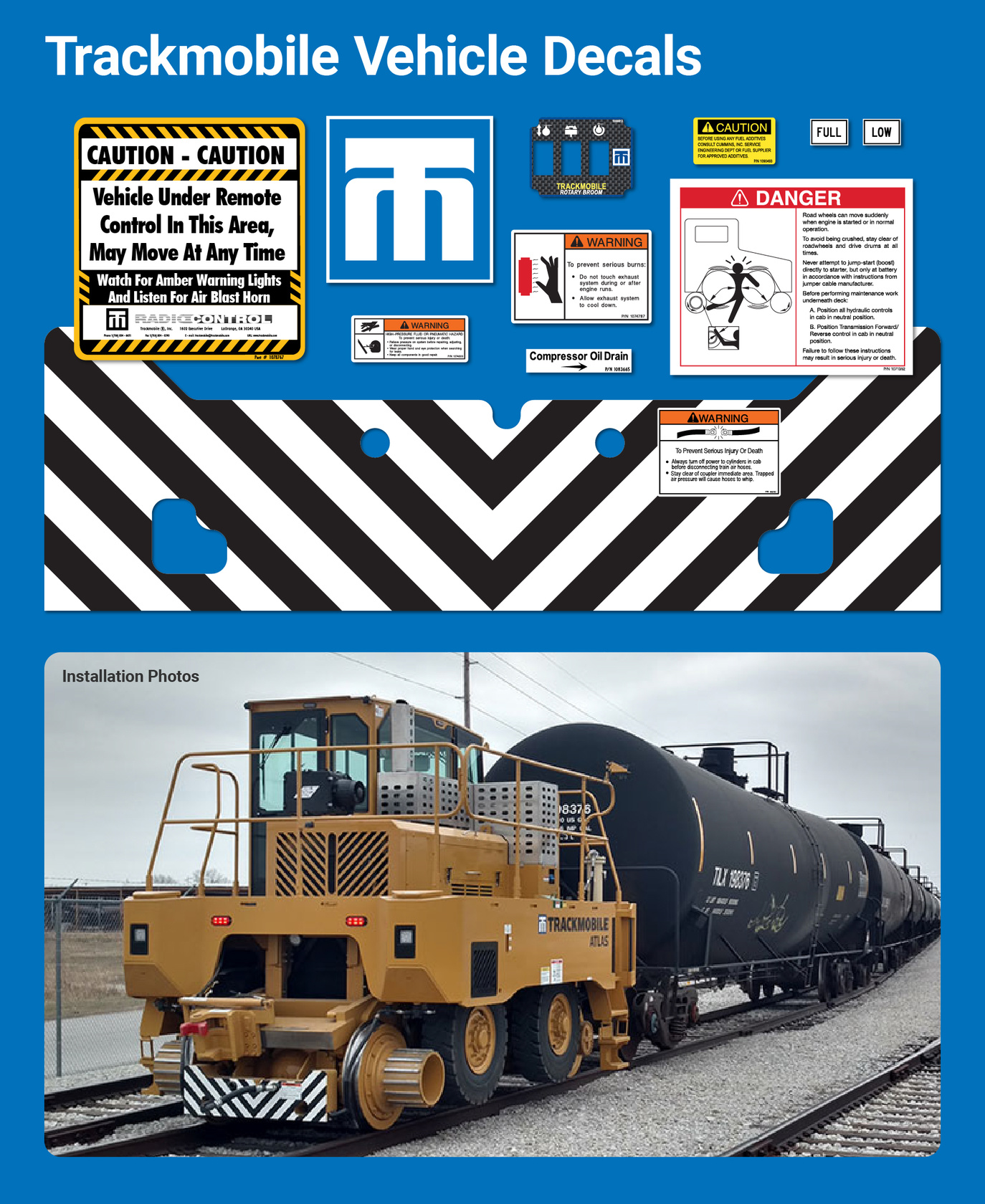 Trackmobile Vehicle Decals Trackmobile Vehicle Decals Designs and Photo